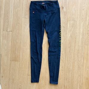 Blue Leggings with Rainbow aviator nation logo